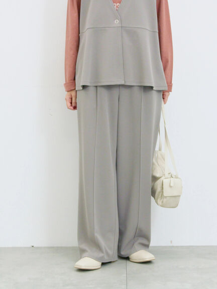 ストレートパンツ(セットアップ可)(グレー/チャコールグレー/ブラウン/カーキ)|Samansa Mos2 blue(サマンサモスモス ブルー)通販