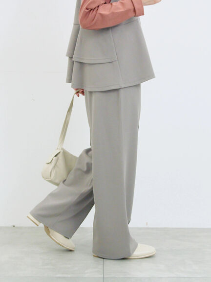 ストレートパンツ(セットアップ可)(グレー/チャコールグレー/ブラウン/カーキ)|Samansa Mos2 blue(サマンサモスモス ブルー)通販