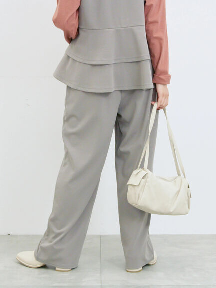 ストレートパンツ(セットアップ可)(グレー/チャコールグレー/ブラウン/カーキ)|Samansa Mos2 blue(サマンサモスモス ブルー)通販