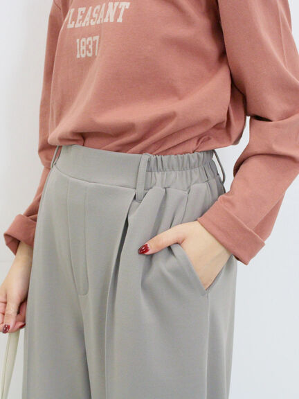 ストレートパンツ(セットアップ可)(グレー/チャコールグレー/ブラウン/カーキ)|Samansa Mos2 blue(サマンサモスモス ブルー)通販