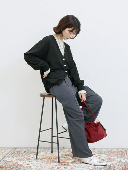 ストレートパンツ(セットアップ可)(グレー/チャコールグレー/ブラウン/カーキ)|Samansa Mos2 blue(サマンサモスモス ブルー)通販