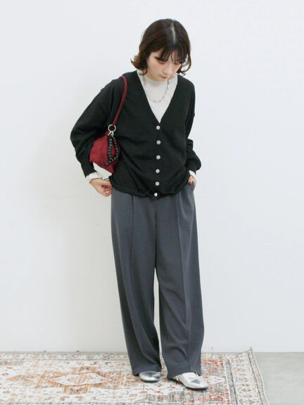 ストレートパンツ(セットアップ可)(グレー/チャコールグレー/ブラウン/カーキ)|Samansa Mos2 blue(サマンサモスモス ブルー)通販