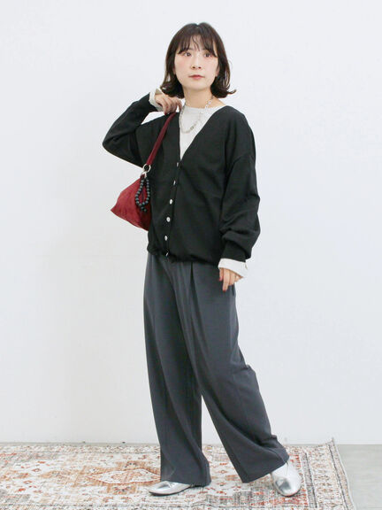 ストレートパンツ(セットアップ可)(グレー/チャコールグレー/ブラウン/カーキ)|Samansa Mos2 blue(サマンサモスモス ブルー)通販