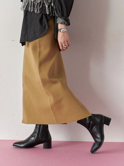 ニットストレートスカート(ブラック/ライトベージュ/マスタード)|Samansa Mos2 blue(サマンサモスモス ブルー)通販