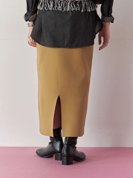 ニットストレートスカート(ブラック/ライトベージュ/マスタード)|Samansa Mos2 blue(サマンサモスモス ブルー)通販