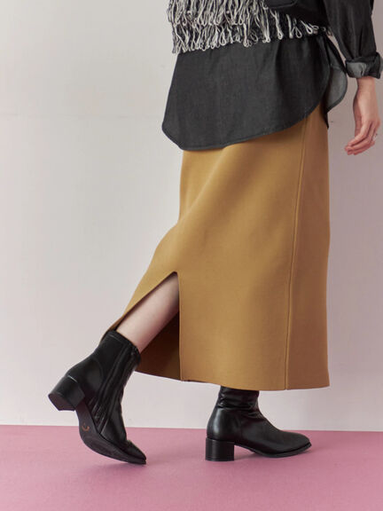 ニットストレートスカート(ブラック/ライトベージュ/マスタード)|Samansa Mos2 blue(サマンサモスモス ブルー)通販