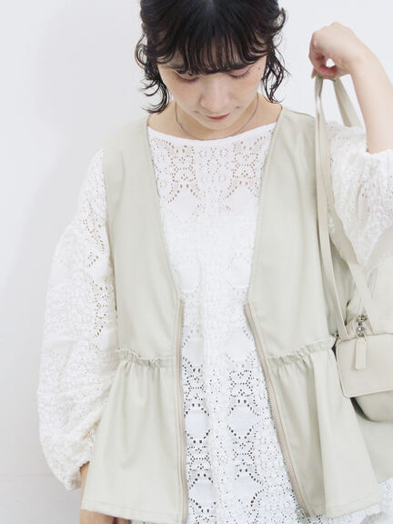 花ジャガード7分袖プルオーバー(オフホワイト/ブラック/プラム)|Samansa Mos2 blue(サマンサモスモス ブルー)通販