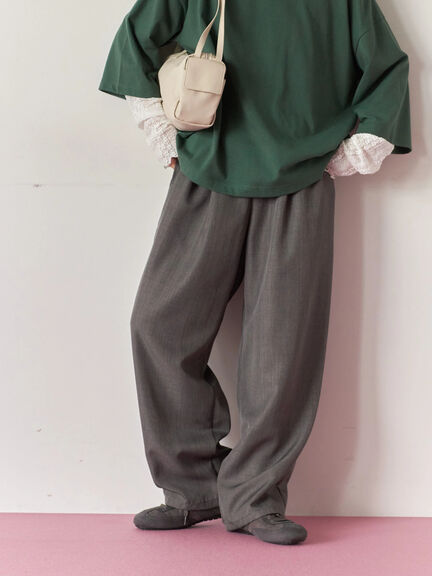 タックイージーパンツ(グレー/チャコールグレー/ブラウン)|Samansa Mos2 blue(サマンサモスモス ブルー)通販