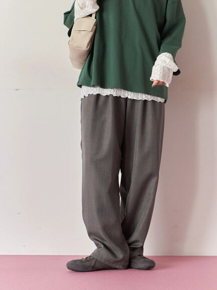 タックイージーパンツ(グレー/チャコールグレー/ブラウン)|Samansa Mos2 blue(サマンサモスモス ブルー)通販