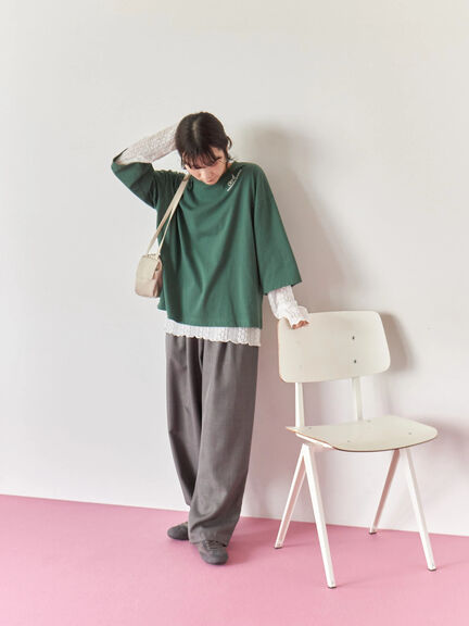 タックイージーパンツ(グレー/チャコールグレー/ブラウン)|Samansa Mos2 blue(サマンサモスモス ブルー)通販