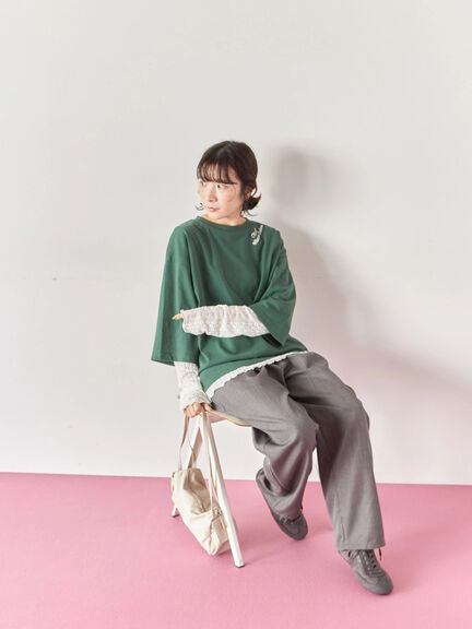 タックイージーパンツ(グレー/チャコールグレー/ブラウン)|Samansa Mos2 blue(サマンサモスモス ブルー)通販