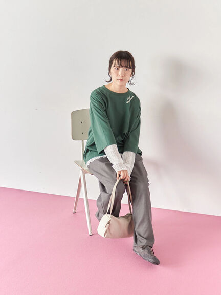 タックイージーパンツ(グレー/チャコールグレー/ブラウン)|Samansa Mos2 blue(サマンサモスモス ブルー)通販