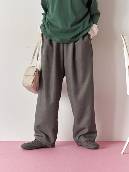 タックイージーパンツ(グレー/チャコールグレー/ブラウン)|Samansa Mos2 blue(サマンサモスモス ブルー)通販