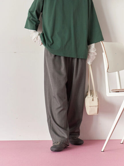 タックイージーパンツ(グレー/チャコールグレー/ブラウン)|Samansa Mos2 blue(サマンサモスモス ブルー)通販