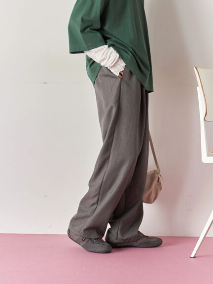 タックイージーパンツ(グレー/チャコールグレー/ブラウン)|Samansa Mos2 blue(サマンサモスモス ブルー)通販