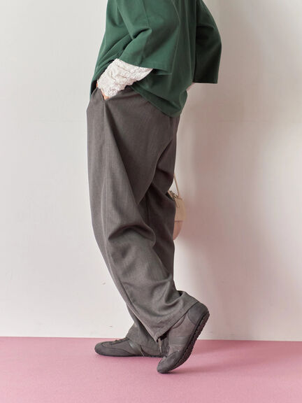 タックイージーパンツ(グレー/チャコールグレー/ブラウン)|Samansa Mos2 blue(サマンサモスモス ブルー)通販