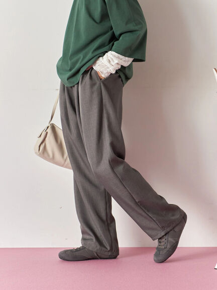 タックイージーパンツ(グレー/チャコールグレー/ブラウン)|Samansa Mos2 blue(サマンサモスモス ブルー)通販