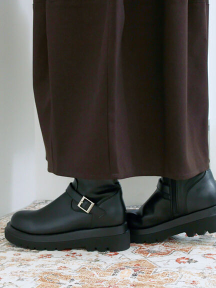 エンジニアブーツ(ブラック/ダークブラウン)|Samansa Mos2 blue(サマンサモスモス ブルー)通販