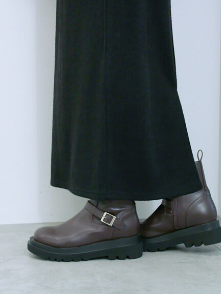 エンジニアブーツ(ブラック/ダークブラウン)|Samansa Mos2 blue(サマンサモスモス ブルー)通販