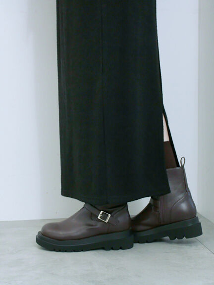 エンジニアブーツ(ブラック/ダークブラウン)|Samansa Mos2 blue(サマンサモスモス ブルー)通販