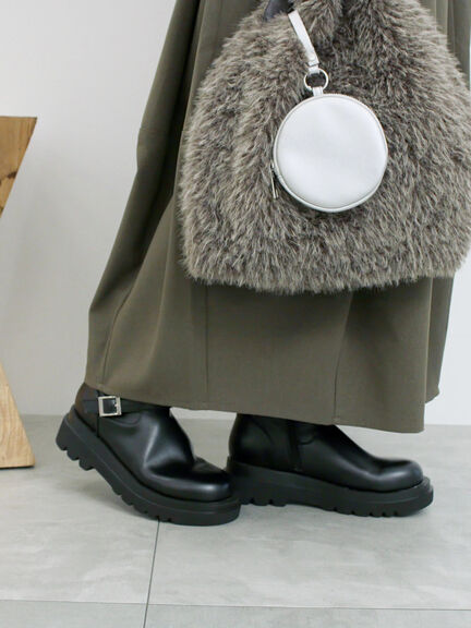 エンジニアブーツ(ブラック/ダークブラウン)|Samansa Mos2 blue(サマンサモスモス ブルー)通販