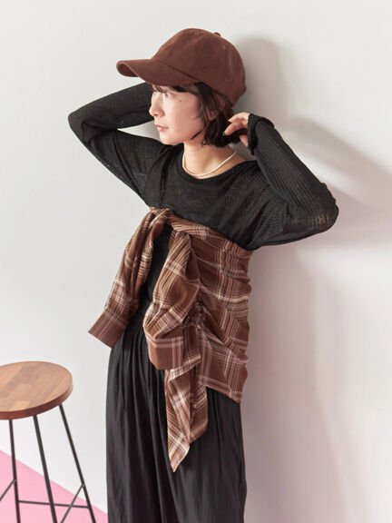 シアーリブロンT(ブラック/ブラウン/キナリ)|Samansa Mos2 blue(サマンサモスモス ブルー)通販