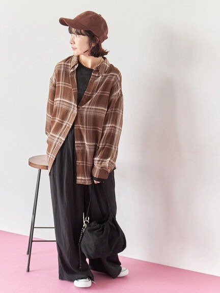 シアーリブロンT(ブラック/ブラウン/キナリ)|Samansa Mos2 blue(サマンサモスモス ブルー)通販