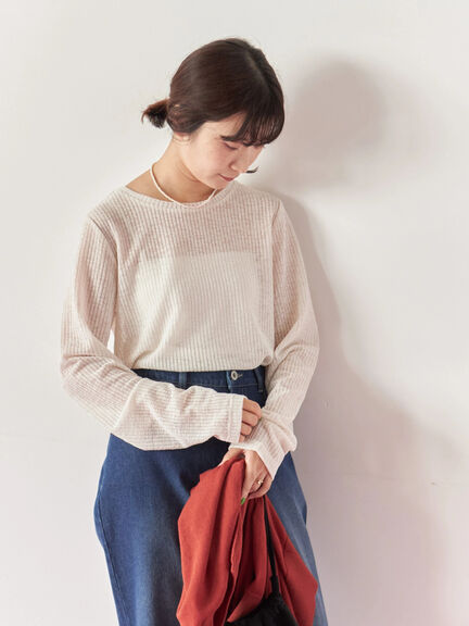 シアーリブロンT(ブラック/ブラウン/キナリ)|Samansa Mos2 blue(サマンサモスモス ブルー)通販