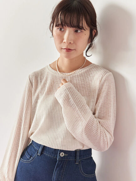 シアーリブロンT(ブラック/ブラウン/キナリ)|Samansa Mos2 blue(サマンサモスモス ブルー)通販