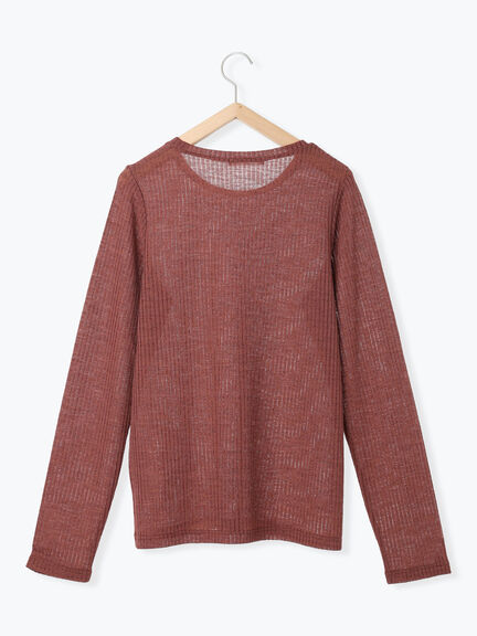 シアーリブロンT(ブラック/ブラウン/キナリ)|Samansa Mos2 blue(サマンサモスモス ブルー)通販