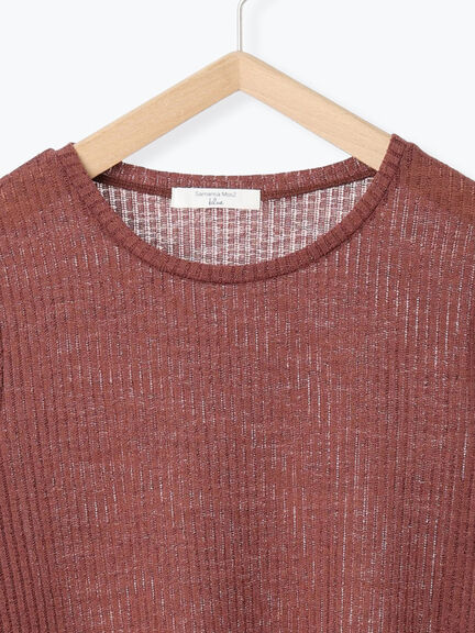 シアーリブロンT(ブラック/ブラウン/キナリ)|Samansa Mos2 blue(サマンサモスモス ブルー)通販