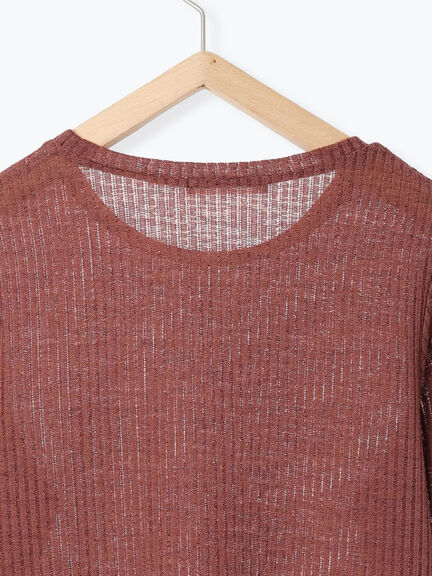 シアーリブロンT(ブラック/ブラウン/キナリ)|Samansa Mos2 blue(サマンサモスモス ブルー)通販