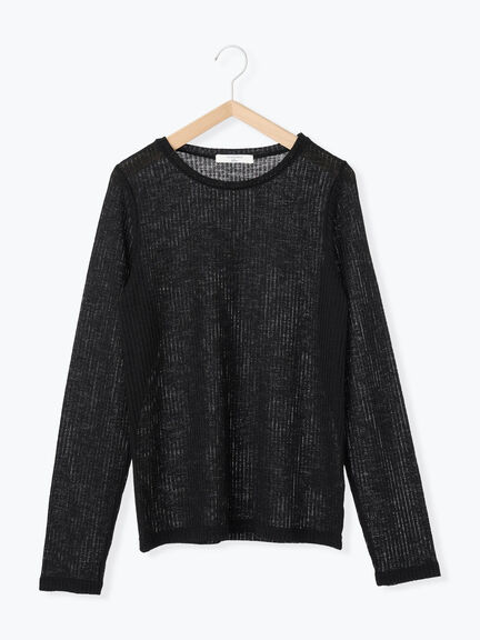 シアーリブロンT(ブラック/ブラウン/キナリ)|Samansa Mos2 blue(サマンサモスモス ブルー)通販