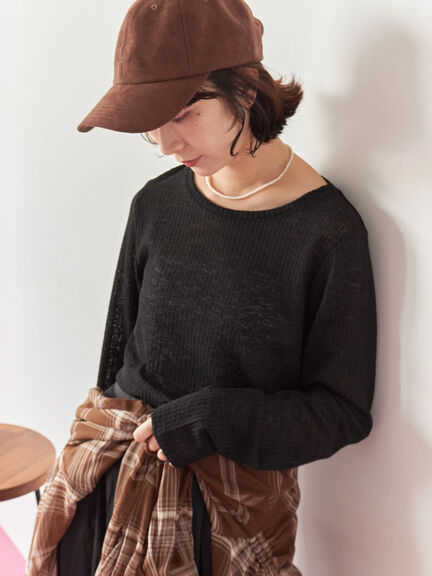 シアーリブロンT(ブラック/ブラウン/キナリ)|Samansa Mos2 blue(サマンサモスモス ブルー)通販