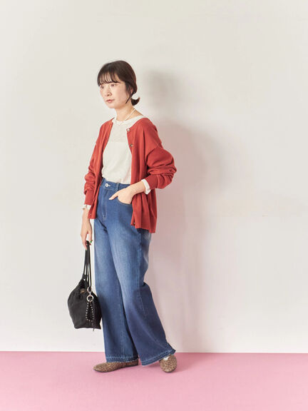 シアーリブロンT(ブラック/ブラウン/キナリ)|Samansa Mos2 blue(サマンサモスモス ブルー)通販