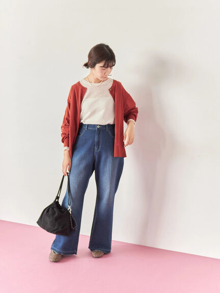 シアーリブロンT(ブラック/ブラウン/キナリ)|Samansa Mos2 blue(サマンサモスモス ブルー)通販