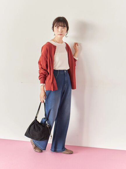 シアーリブロンT(ブラック/ブラウン/キナリ)|Samansa Mos2 blue(サマンサモスモス ブルー)通販