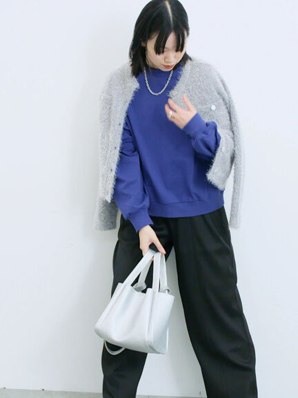 ポーチ付2WAYスクエアバッグ(シルバー/ブラック/ライトベージュ)|Samansa Mos2 blue(サマンサモスモス ブルー)通販