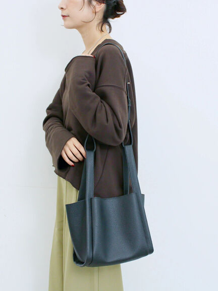 ポーチ付2WAYスクエアバッグ(シルバー/ブラック/ライトベージュ)|Samansa Mos2 blue(サマンサモスモス ブルー)通販