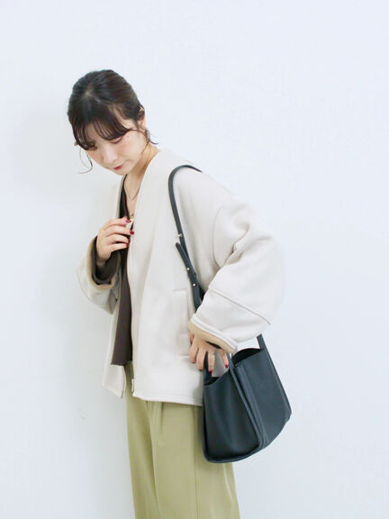 ポーチ付2WAYスクエアバッグ(シルバー/ブラック/ライトベージュ)|Samansa Mos2 blue(サマンサモスモス ブルー)通販