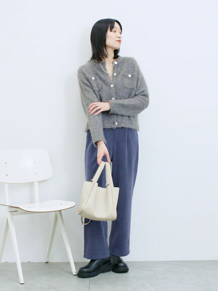 ポーチ付2WAYスクエアバッグ(シルバー/ブラック/ライトベージュ)|Samansa Mos2 blue(サマンサモスモス ブルー)通販