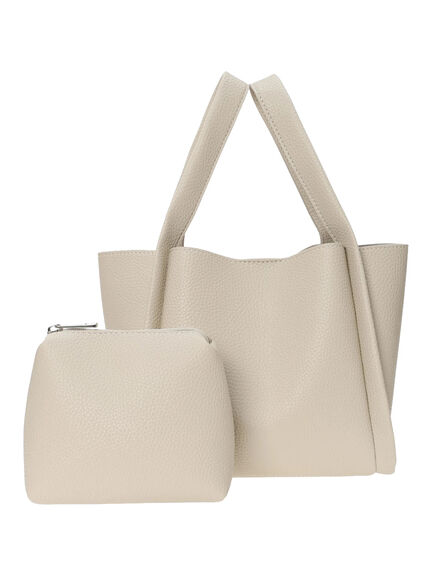 ポーチ付2WAYスクエアバッグ(シルバー/ブラック/ライトベージュ)|Samansa Mos2 blue(サマンサモスモス ブルー)通販