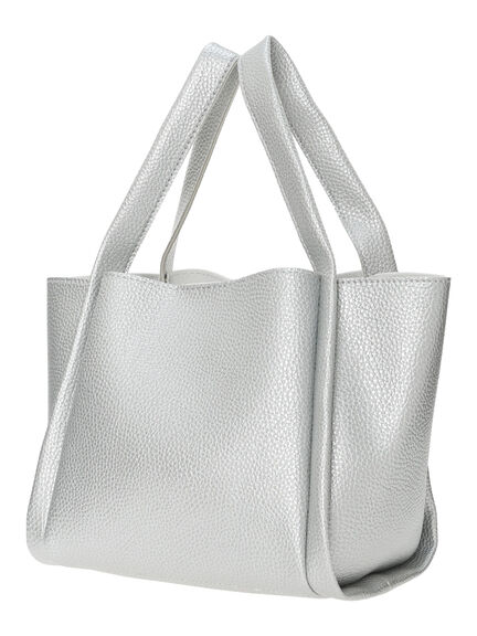 ポーチ付2WAYスクエアバッグ(シルバー/ブラック/ライトベージュ)|Samansa Mos2 blue(サマンサモスモス ブルー)通販