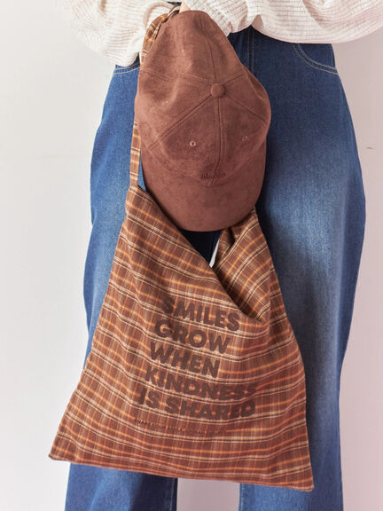 フロッキーロゴトート(チャコールグレー/ライトベージュ/ブラウン)|Samansa Mos2 blue(サマンサモスモス ブルー)通販