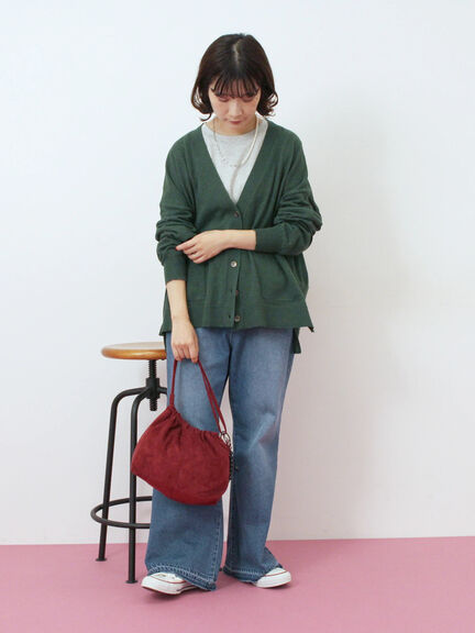 マルチスタイルVネックカーディガン(ブラック/ライトベージュ/オレンジ/モカ/グリーン)|Samansa Mos2 blue(サマンサモスモス ブルー)通販