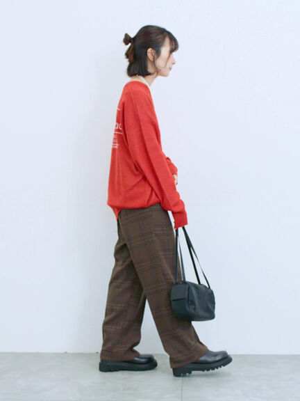 アソートロゴジャガードニットプルオーバー(オフホワイト/レッド/グリーン/ネイビー/TOPグレー)|Samansa Mos2 blue(サマンサモスモス ブルー)通販