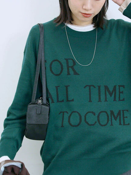 アソートロゴジャガードニットプルオーバー(オフホワイト/レッド/グリーン/ネイビー/TOPグレー)|Samansa Mos2 blue(サマンサモスモス ブルー)通販