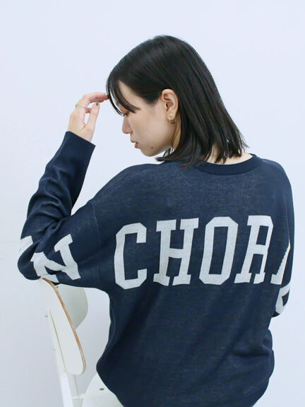 アソートロゴジャガードニットプルオーバー(オフホワイト/レッド/グリーン/ネイビー/TOPグレー)|Samansa Mos2 blue(サマンサモスモス ブルー)通販