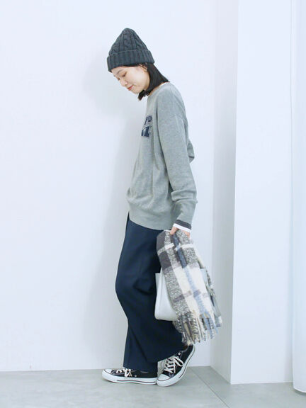 アソートロゴジャガードニットプルオーバー(オフホワイト/レッド/グリーン/ネイビー/TOPグレー)|Samansa Mos2 blue(サマンサモスモス ブルー)通販