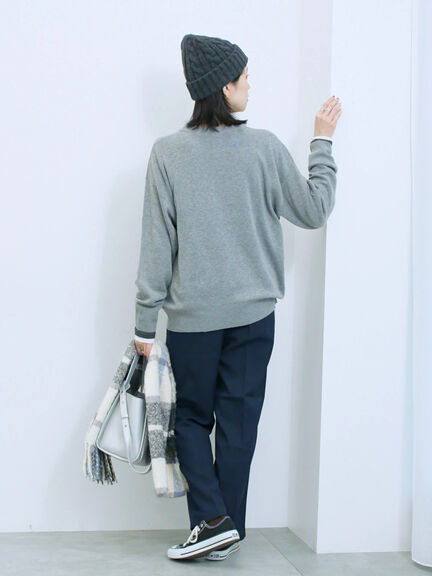 アソートロゴジャガードニットプルオーバー(オフホワイト/レッド/グリーン/ネイビー/TOPグレー)|Samansa Mos2 blue(サマンサモスモス ブルー)通販